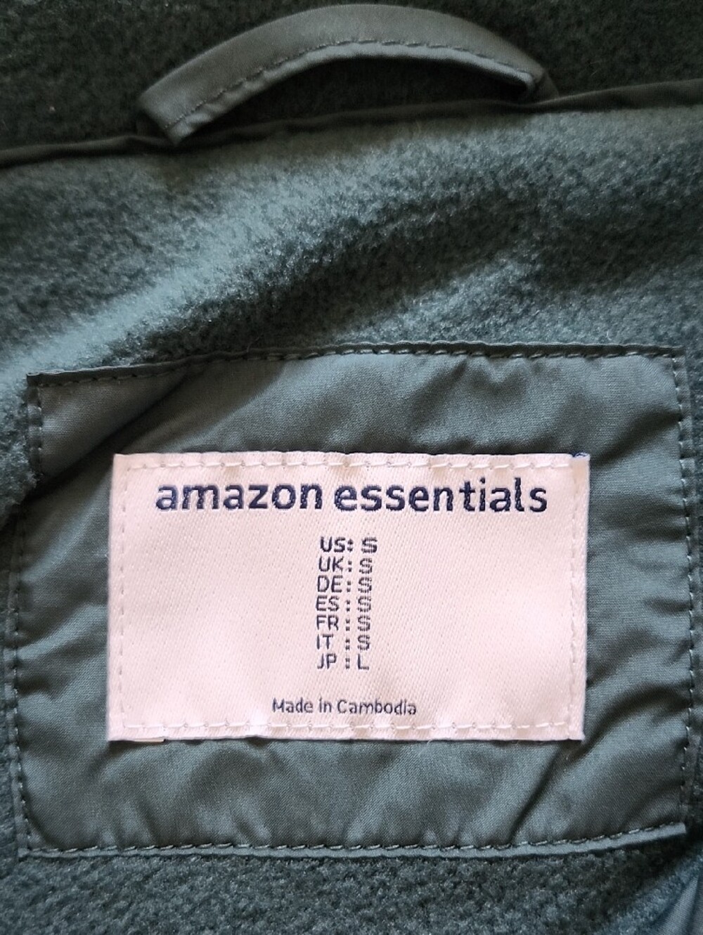 NWT Amazon Essentials Fleece Lined Puffer Vest Teal Green S - Picture 2 of 11
